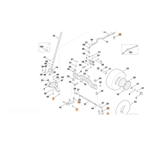 Stihl  zestaw czopa kulistego 6170 007 1015